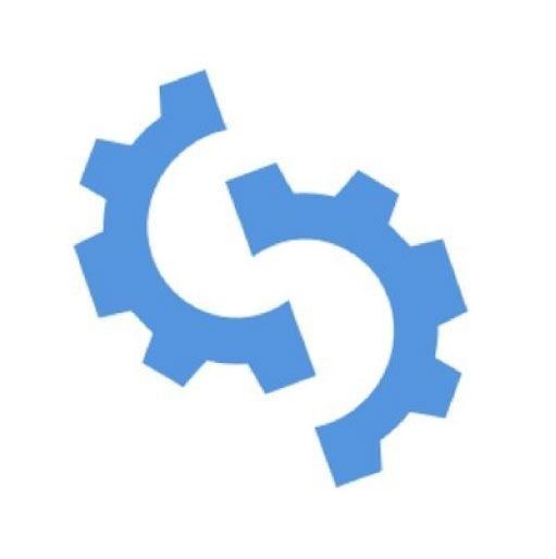 SEOptimer logo featuring two interlocking blue gears forming an "S" shape