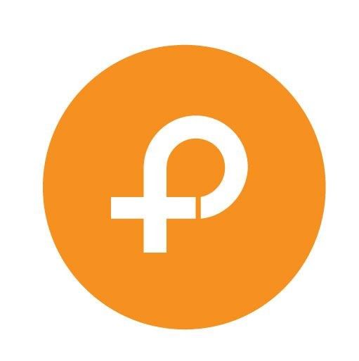 Publicate logo featuring a white stylised "p" monogram inside an orange circle