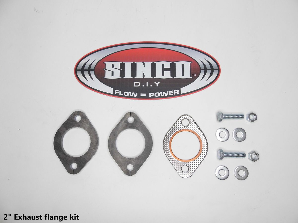 XOXODG Bolt Exhaust Flange Connection Kit, Flange And Gasket Exhaust Turbine Downpipe Joint