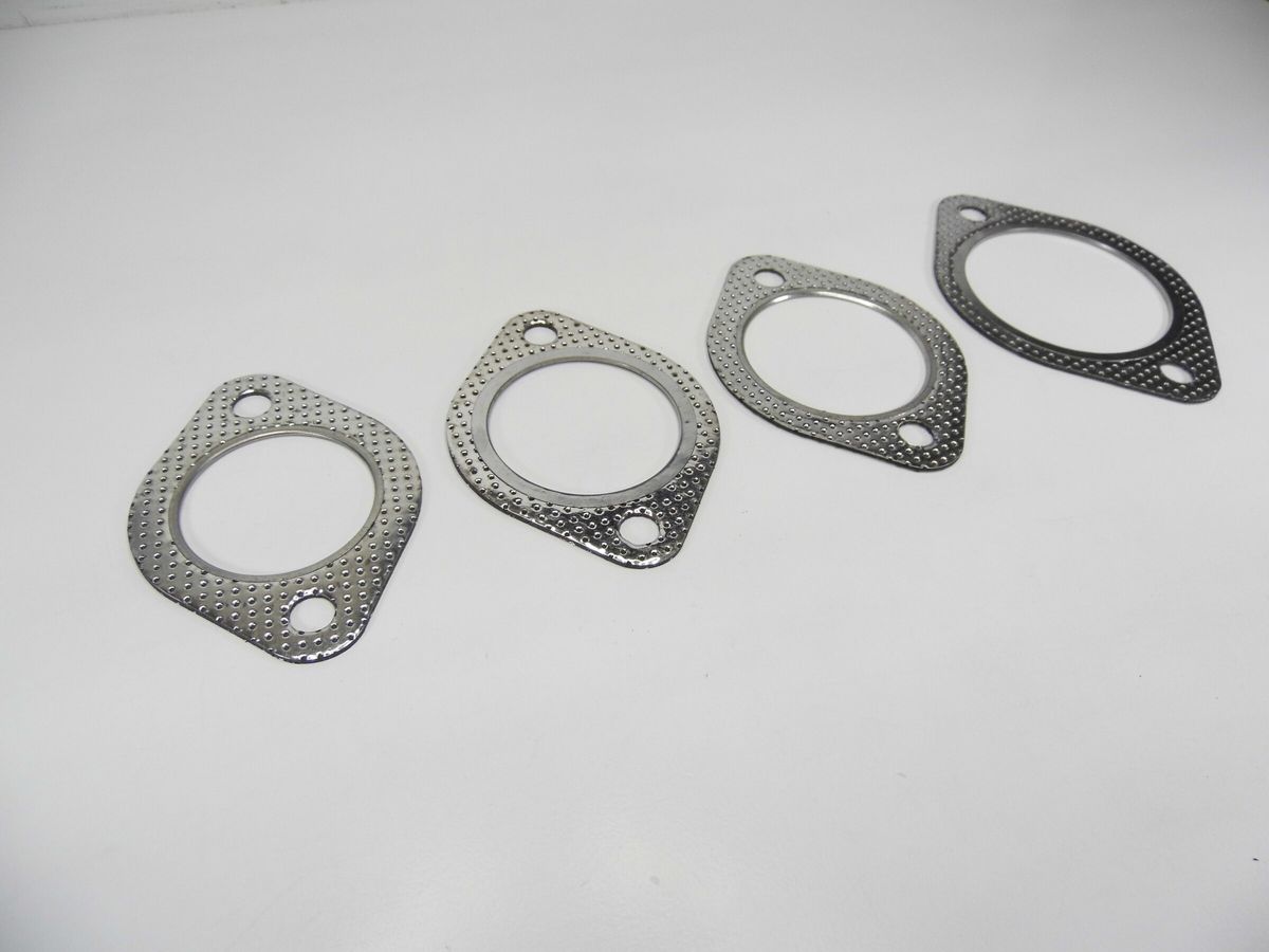 Flanges, 2.5" Aluminium Alloy Header Down Pipe Manifold Collector Flange Gasket 2 Bolt