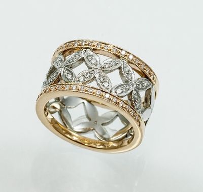 Diamond Rose/White Gold Ring