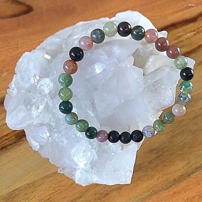 Indian Agate &amp; Lava Diffuser Bracelet