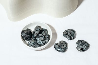 Black Labradorite Hearts (Larkavite)