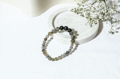 Labradorite &amp; Lava Diffuser Bracelet