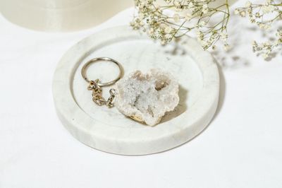 Agate Geode Key Ring