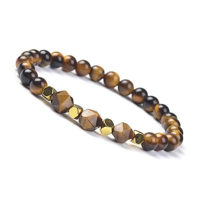 Tigers Eye and Hematite Bracelet