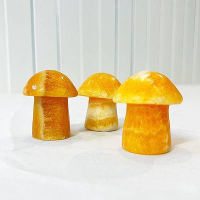 Orange Calcite Mushroom