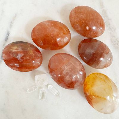 Hematoid (Fire) Quartz Palm Stone