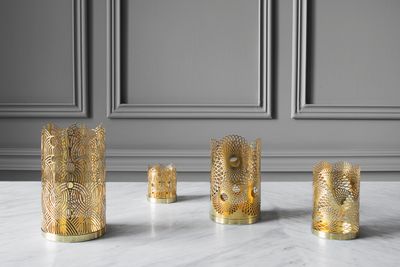 The London Collection Candle Holders, Brass