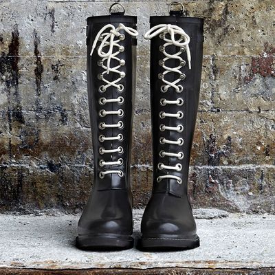 Long Rain Boots - Black