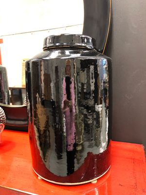 Large Black Jar