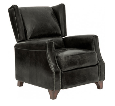 Armchair - Black leather  Recliner