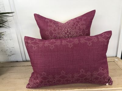 Cushion Cover - Hot Pink Linen
