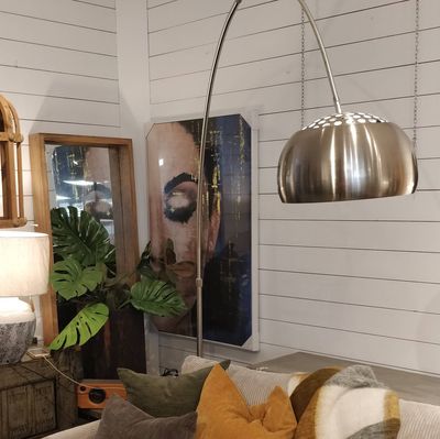 Floor Lamp - Arched with Marble Base