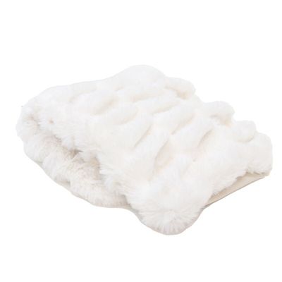 Throw - Faux fur white