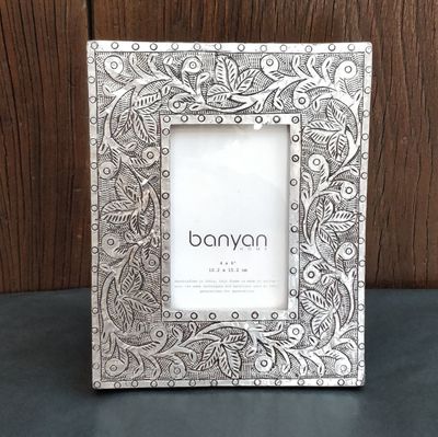 Photo Frame - Metal with Carved Design