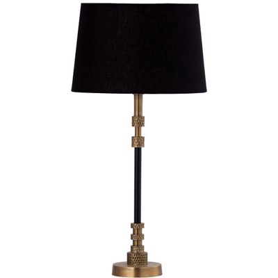 Lamp - Black with brass accent