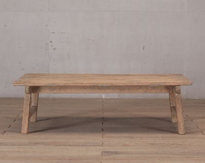 Coffee Table c 1920 Angled Legs Dry Grind Finish