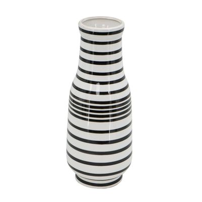 Vase - Black and white stripe