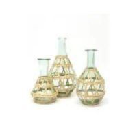 Vase - Straddie Glass and Rattan
