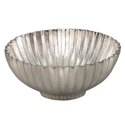 Bowl - Silver Fluted Bowl