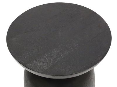 Side Table - Black Wood - Round