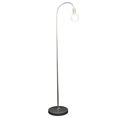 Floor Lamp - Industrial Curve - Silver