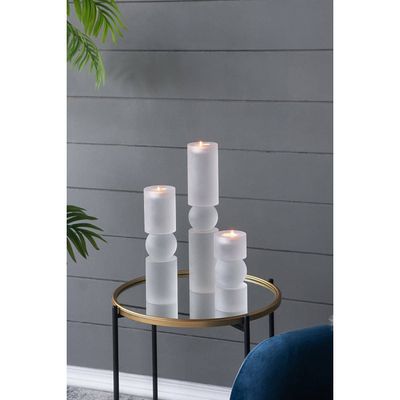 Frosted Glass Candleholder
