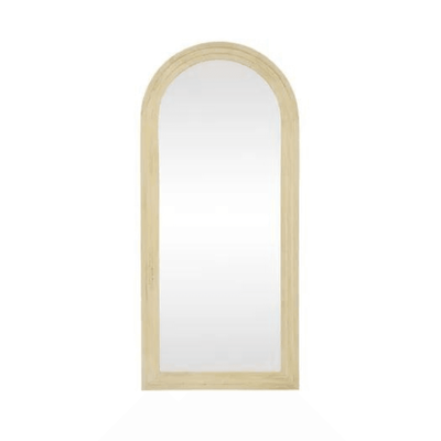 Arc Mirror - White Washed Wooden Frame 180 x 80