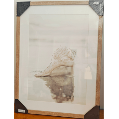 Art - Seashell Glass Framed Print 80 x 60