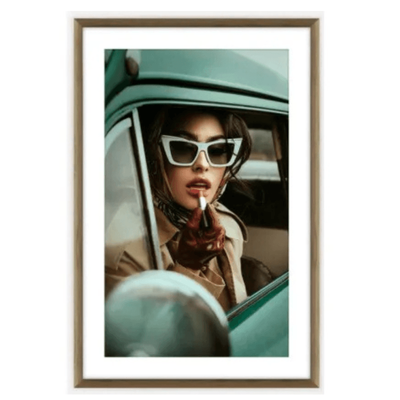 Art - Retro Lady - Framed Print 120 x 80