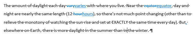 TRACK CHANGES