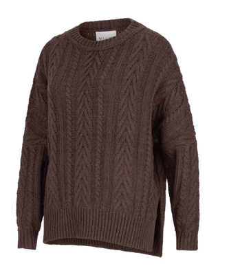 Chocolate Soft Touch Cable Pullover