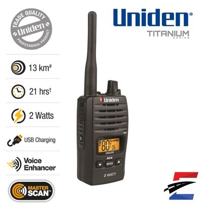 Uniden UH820S 80 Channels 2 Watt UHF Handheld Radio