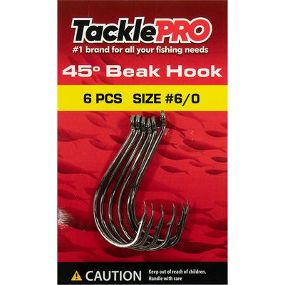 TacklePro 45deg. Beak Hook #6/0 - 6pc