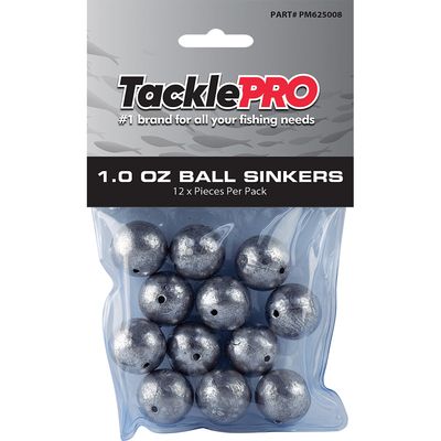 TacklePro Ball Sinker 1.0oz - 12pc