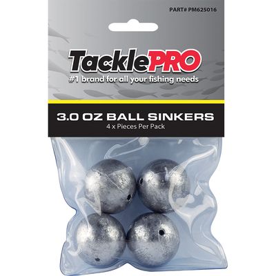 TacklePro Ball Sinker 3.0oz - 4pc
