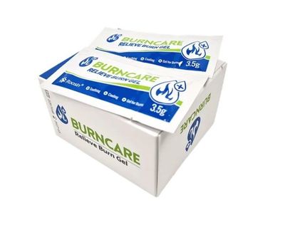 Burn Gel 3.5gm Box of 25 Burn Gel Sachets, Box can act as a dispenser