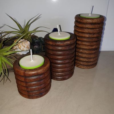Mangowood Tealight Holders - Trio      *Clearance*