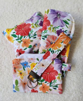 Floral Wristlet Key Chains and Matching Accessories