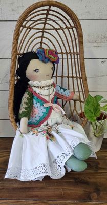 A modern Rag Doll  Freida Kahlo Inspired - Lucinda