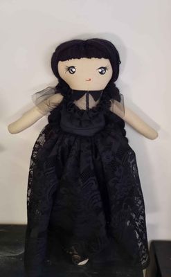 A modern Rag Doll  -   Wednesday Addams inspired