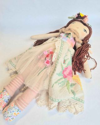 Sweet Pea -  A Handmade Cloth Heirloom Doll