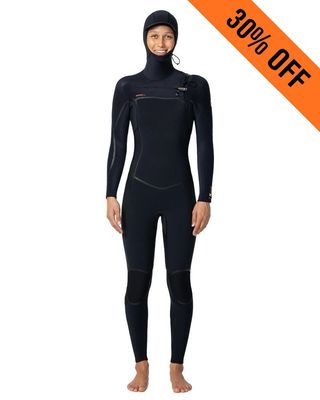 O'NEILL Wetsuit Steamer 26 HyperFire X Hooded FZ 5/4mm Womens