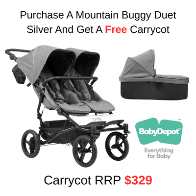 Mountain Buggy Duet With Free Single Carrycot
