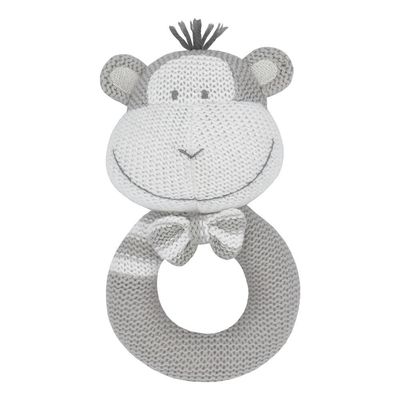 Living Textiles Max The Monkey Knitted Rattle