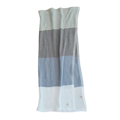 Eco Sprout Organic Cotton Cellular Baby Blanket Olive Stripe
