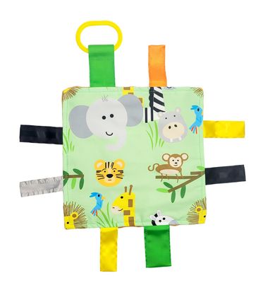 Baby Jack Jungle Animals Crinkle Tag Toy 20x20cm