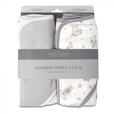 Little Linen Hooded Towel 2pk Cheeky Koala