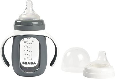Beaba 2-in-1 Training Bottle In Glass